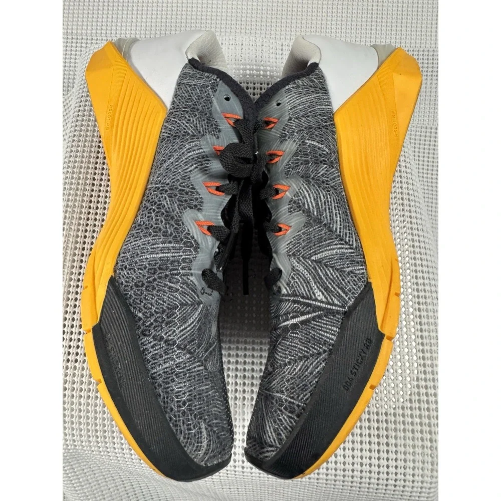 Nike Metcon 6 AMP Womens 7 Training CrossFit Shoes Gray Orange AO2982-081